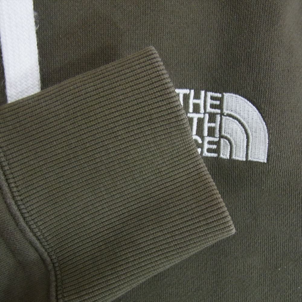 THE NORTH FACE ノースフェイス NT62130 リアビュー フルジップ フーディ ロゴ刺繡 パーカー カーキ系 M【中古】