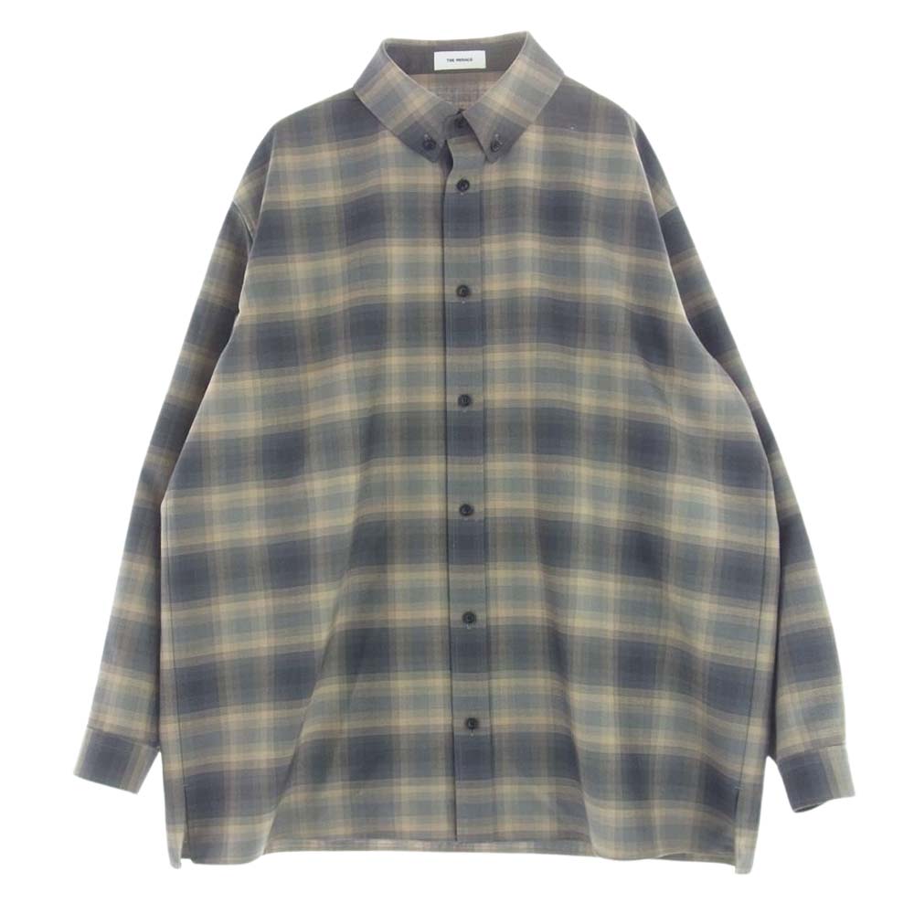 THE RERACS ザリラクス 23AW 23FW-REBL-365L-2-J PE SUPER LIGHT SPUN OXFORD THE BUTTON DOWN SHIRT チェック ボタンダウンシャツ チャコール系 F【中古】