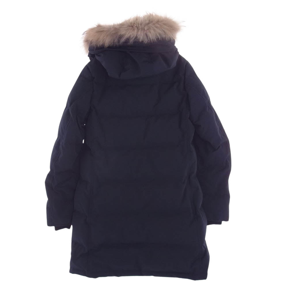 Danton ダントン JD-8744 LAS DOWN LONG コート チャイニーズラクーンファー ロング ダウン コート ネイビー系 36【美品】【中古】