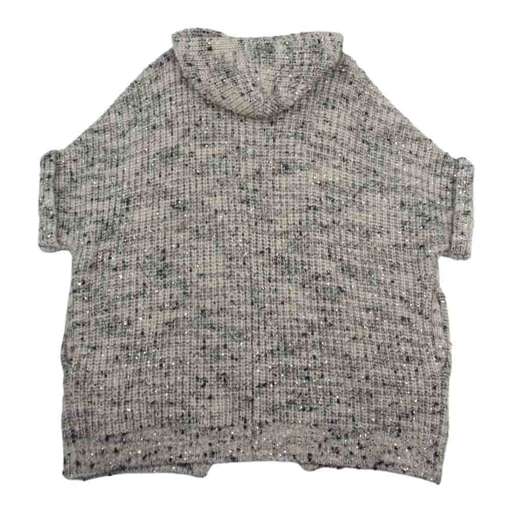 美品✨ブルネロクチネリ スパンコール ケーブル編みリネンニットベスト ベージュ Brunello Cucinelli ブルネロクチネリ イタリア製 シルク混カシミア