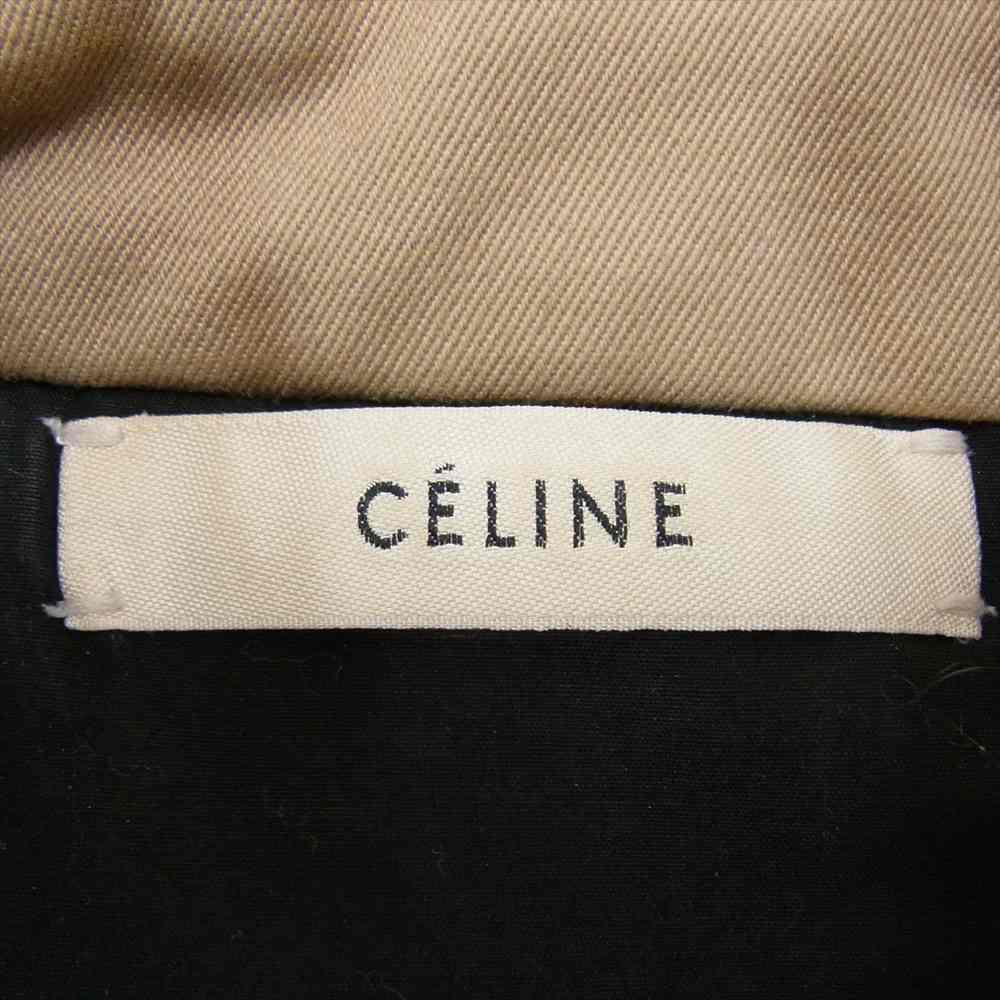 CELINE セリーヌ 2 5H89 4530 フィービー期 ノースリーブ ハーフ トレンチコート ベスト ベージュ系 38【中古】