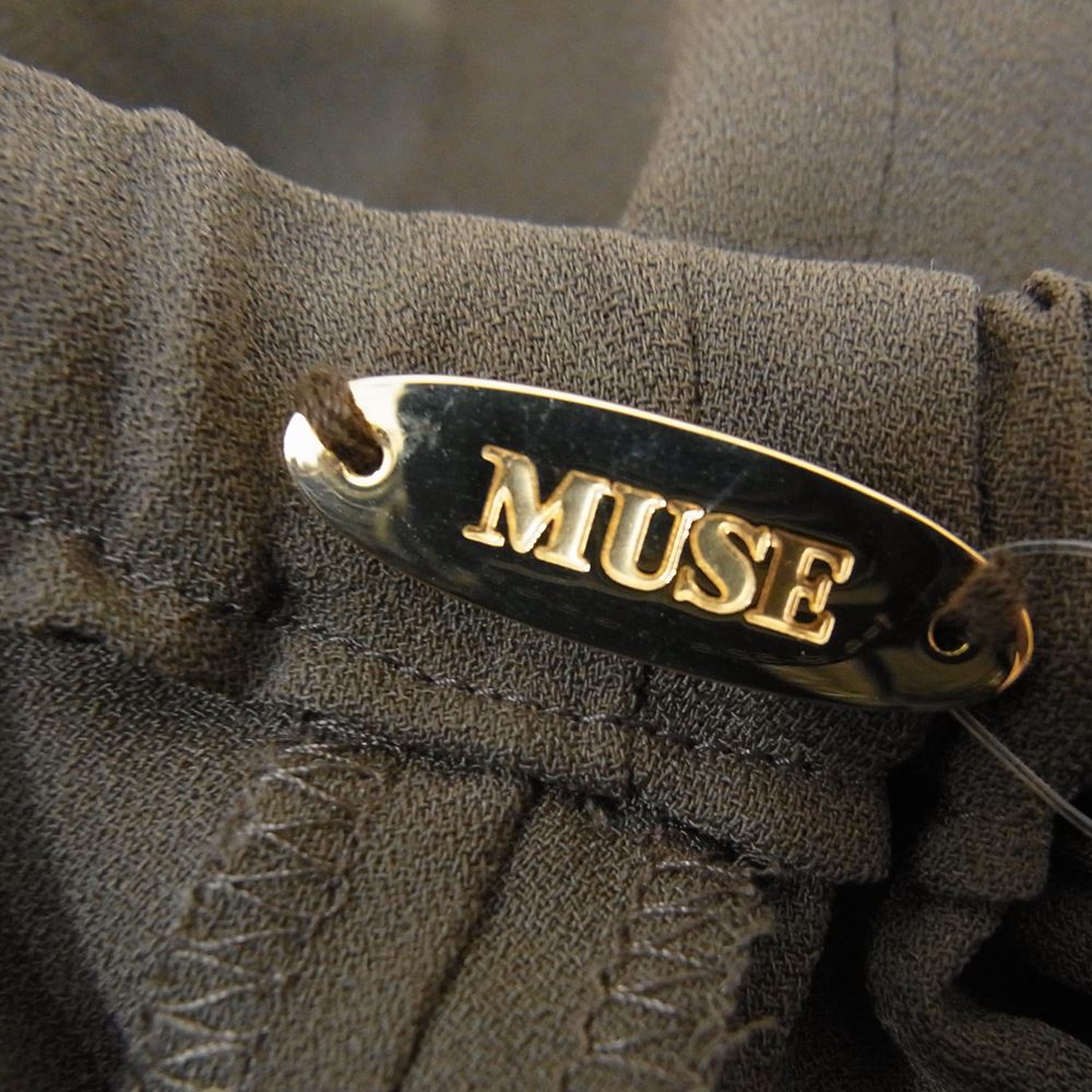 ミューズ ドゥ ドゥーズィエム クラス 18-030-500-4122-1-0 イージー ワイド パンツ カーキ系 F【極上美品】【中古】