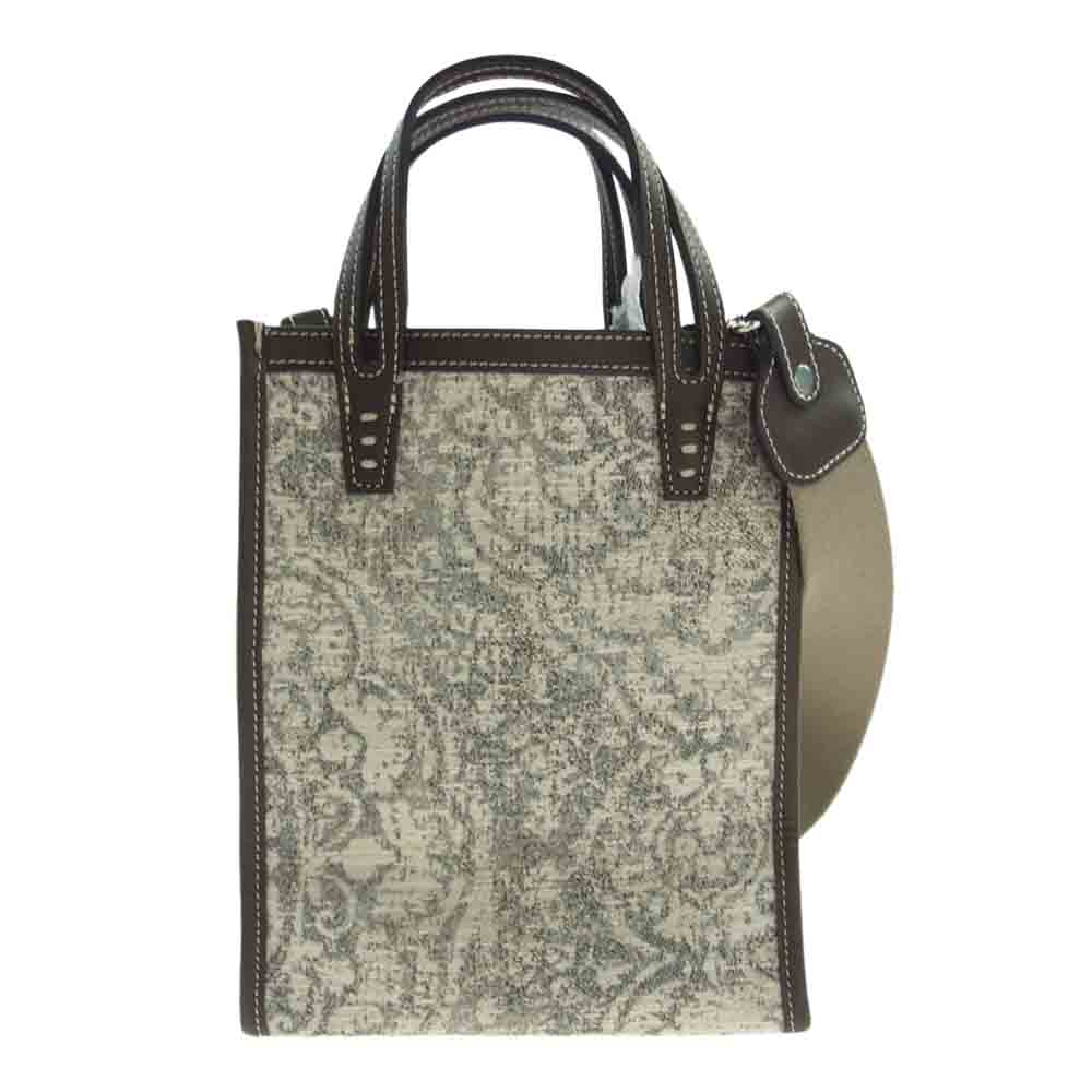 ア ヴァケーション 21AW 21-092-910-0015-3-0 × IENA イエナ CARAMEL ショルダー付き 2WAY トート バッグ  ホワイト系 ブラウン系 記載カラー　グレー【美品】【中古】