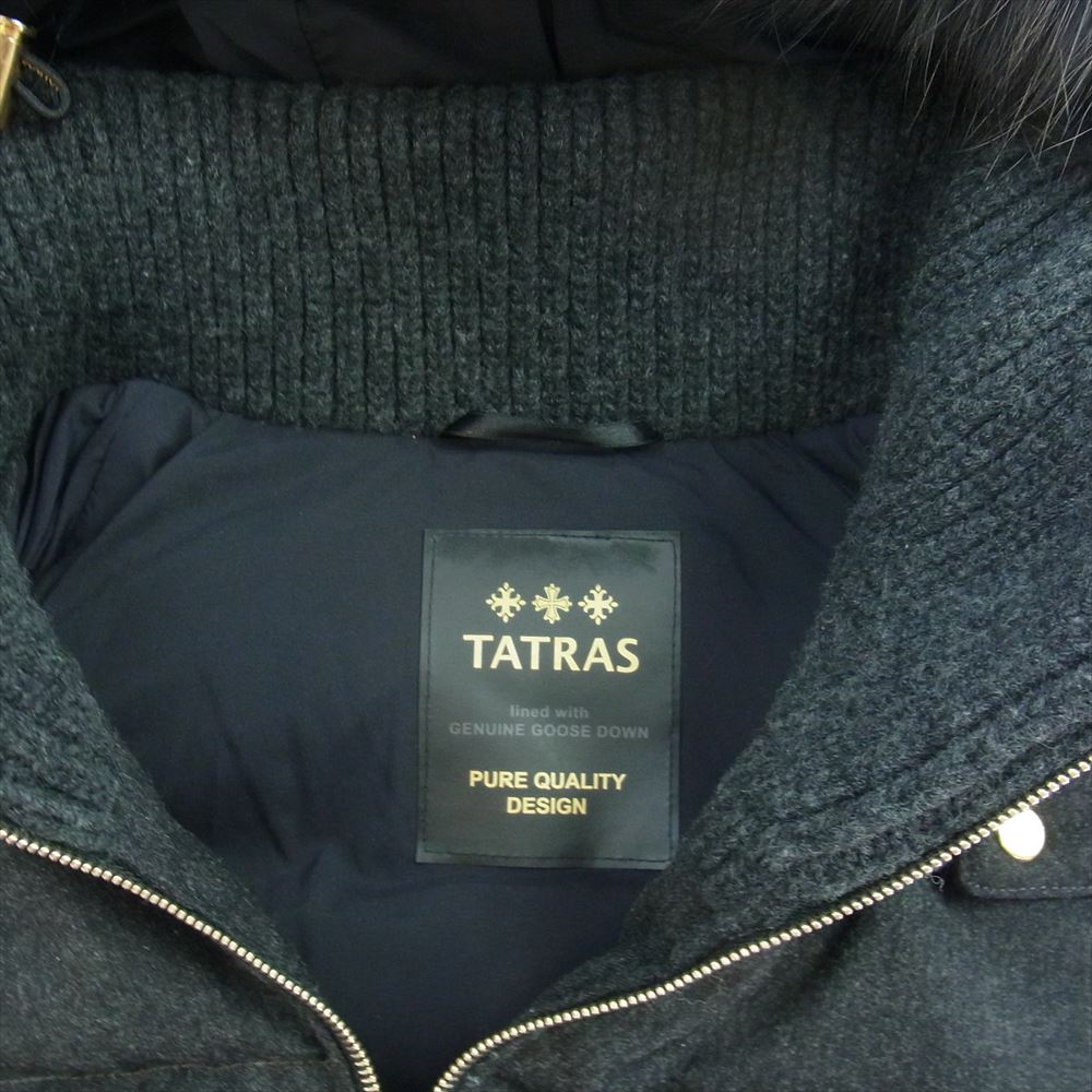 TATRAS タトラス LTA17A4572 国内正規品 LUSERA ラクーン ファー付 ダウン ベスト ダークグレー系 1【中古】