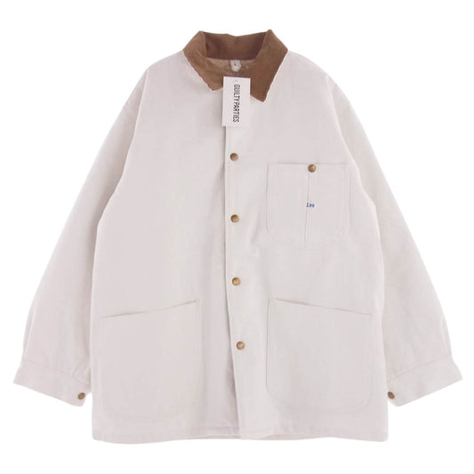 WACKO MARIA ワコマリア 23FW-WMO-LE01 LEE DENIM BOA COVERALL リー デニム ボア ジャケット カバーオール オフホワイト系 ブラウン系 M【極上美品】【中古】