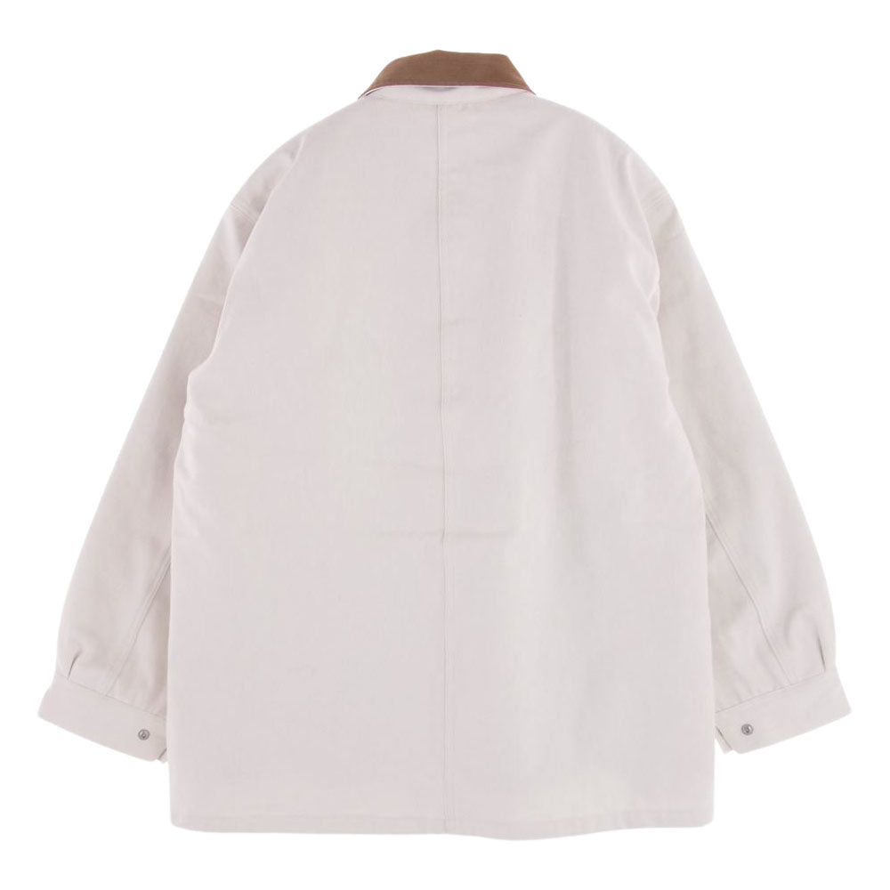 WACKO MARIA ワコマリア 23FW-WMO-LE01 LEE DENIM BOA COVERALL リー デニム ボア ジャケット カバーオール オフホワイト系 ブラウン系 M【極上美品】【中古】