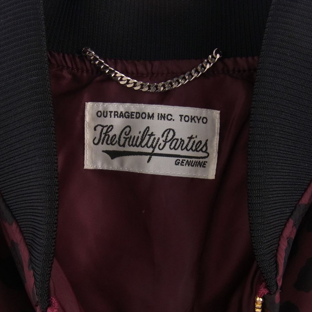 WACKO MARIA ワコマリア DICKIES-WM-BL07 DICKIES LEOPARD QUILTED JACKET ディッキーズ レオパード キルティング ジャケット ワインレッド系 BURGUNDY M【極上美品】【中古】