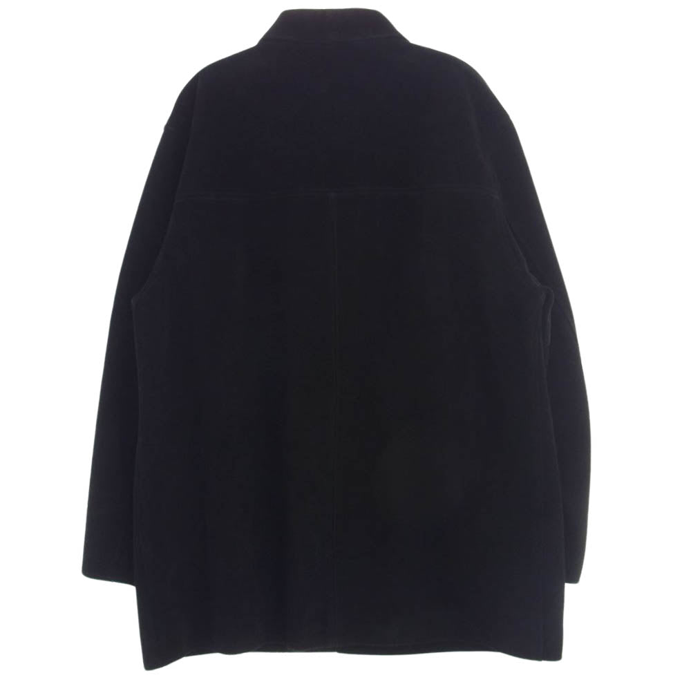 WACKO MARIA ワコマリア 22FW-WMO-CO08 SUEDE LEATHER COAT カウハイド スエード レザー コート ブラック系 M【極上美品】【中古】