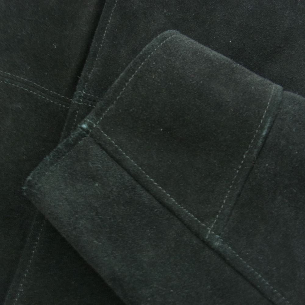 WACKO MARIA ワコマリア 22FW-WMO-CO08 SUEDE LEATHER COAT カウハイド スエード レザー コート ブラック系 M【極上美品】【中古】