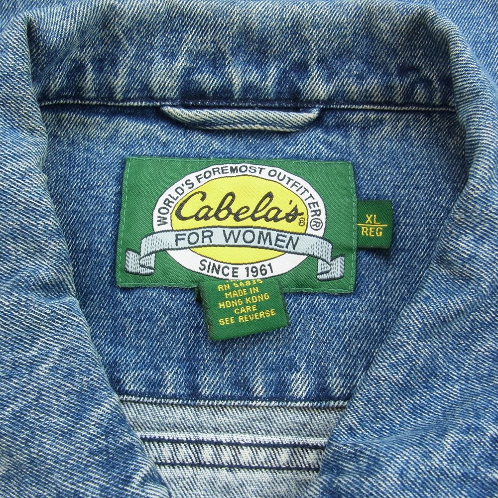 カベラス レディース前仕様 デニム ジャケット インディゴブルー系 XL【中古】