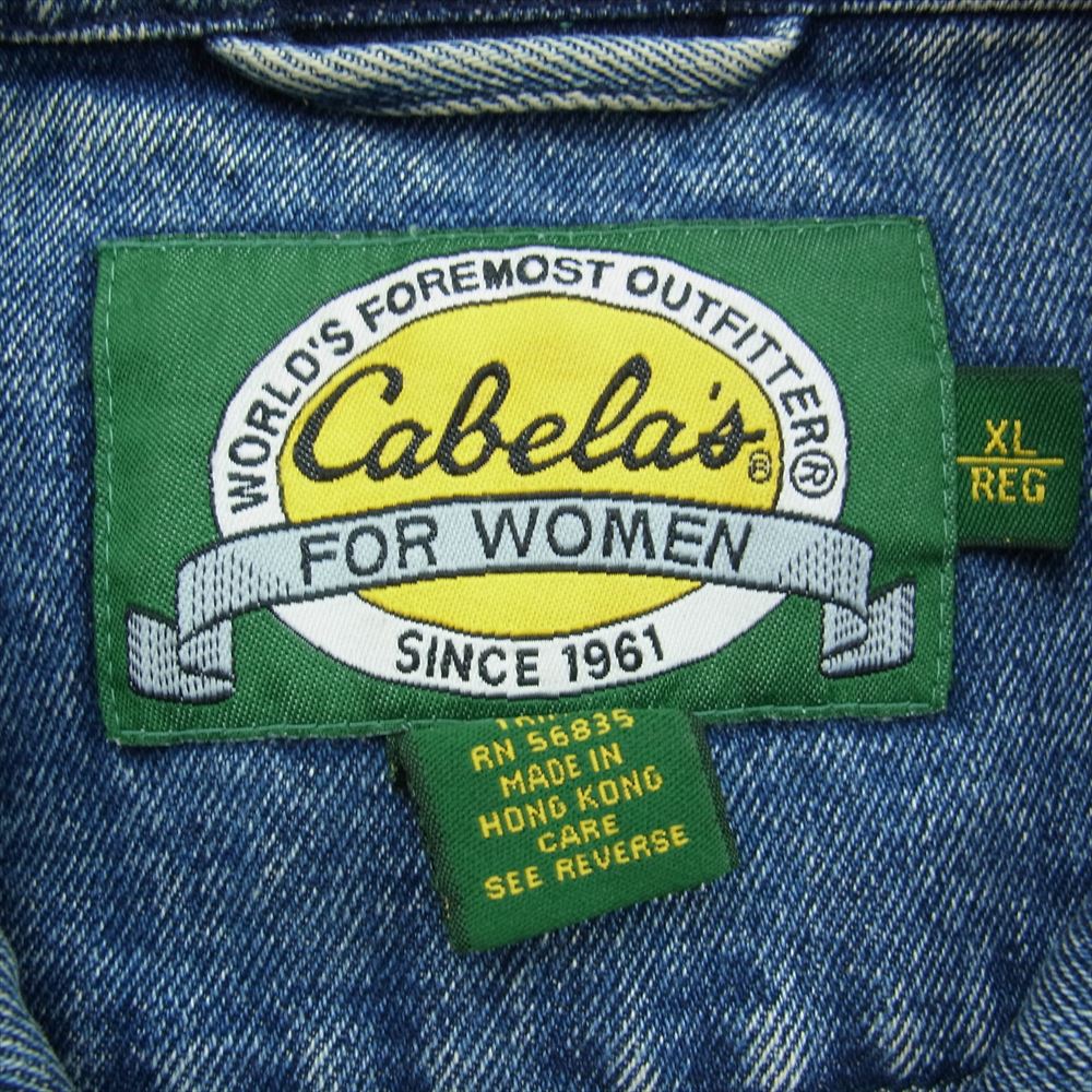 カベラス レディース前仕様 デニム ジャケット インディゴブルー系 XL【中古】