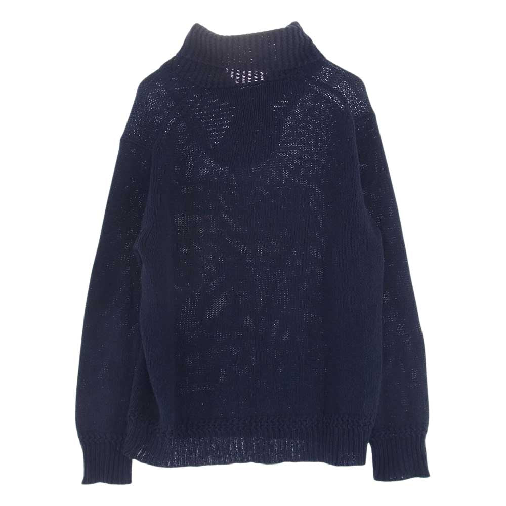 POLO RALPH LAUREN ポロ・ラルフローレン フラッグ 国旗 ショールカラー プルオーバー コットンニット セーター パープル系 L【中古】