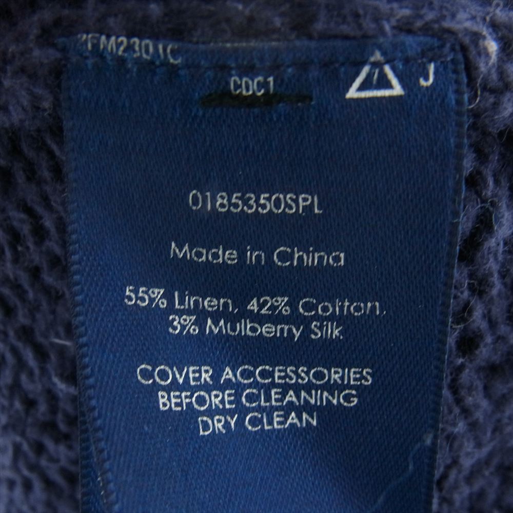 POLO RALPH LAUREN ポロ・ラルフローレン フラッグ 国旗 ショールカラー プルオーバー コットンニット セーター パープル系 L【中古】