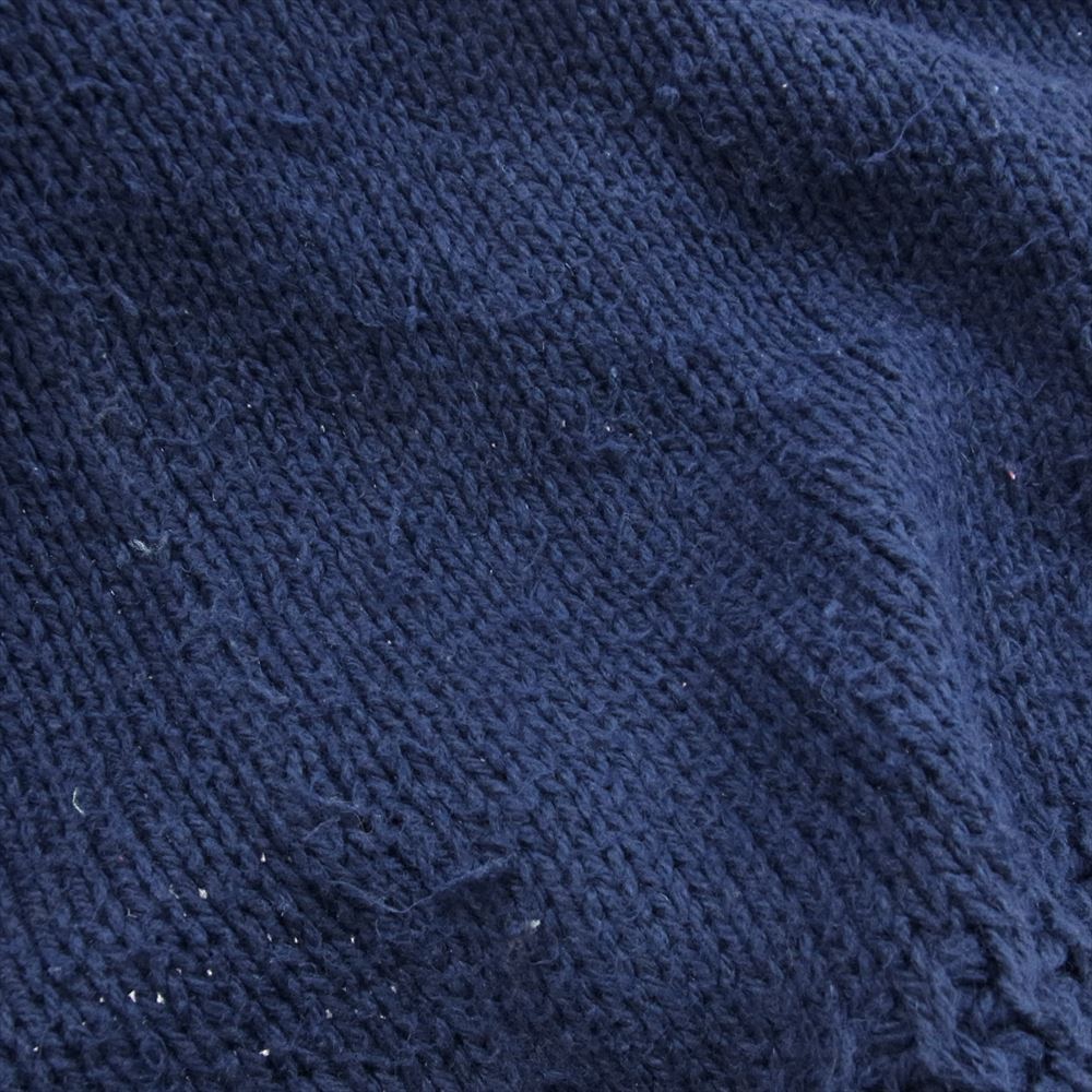 POLO RALPH LAUREN ポロ・ラルフローレン フラッグ 国旗 ショールカラー プルオーバー コットンニット セーター パープル系 L【中古】