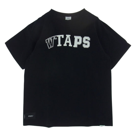 WTAPS ダブルタップス 22SS 221ATDT-STM09S RANSOM SS COTTON クルーネック ロゴ Tシャツ ブラック ブラック系 X02【中古】