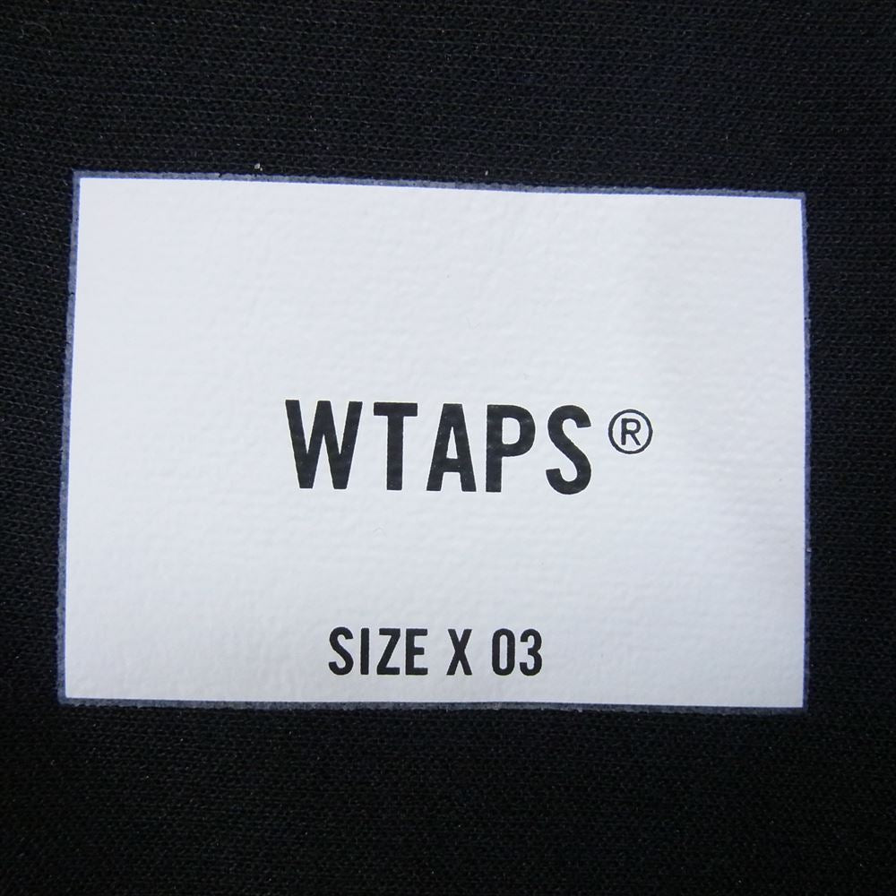 WTAPS ダブルタップス 22SS 221ATDT-CSM21 QB SS POLY 刺繍 Tシャツ 半袖 ブラック系 3【中古】
