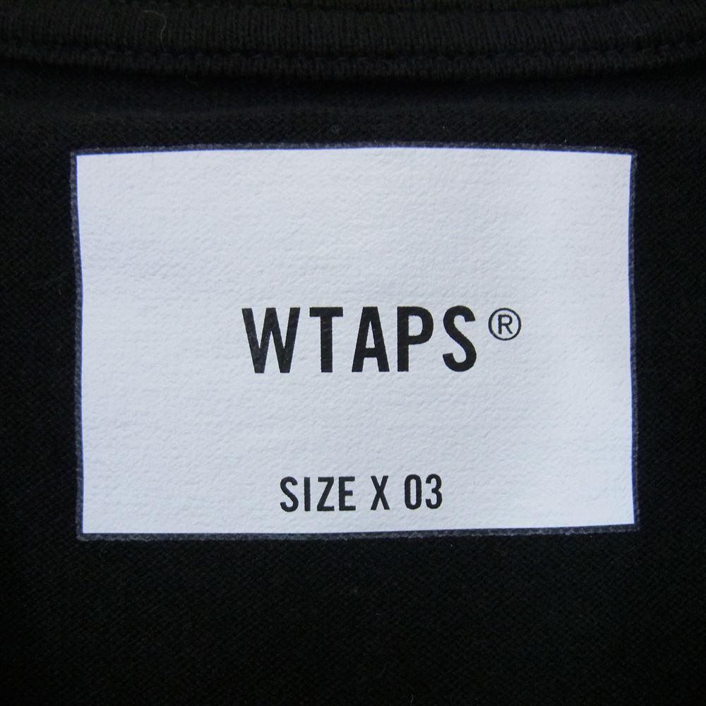WTAPS ダブルタップス 23SS 232ATDT-CSM01 OBJ SS COTTON DISARMAMENT コットン ジャージー Tシャツ ブラック系 3【中古】