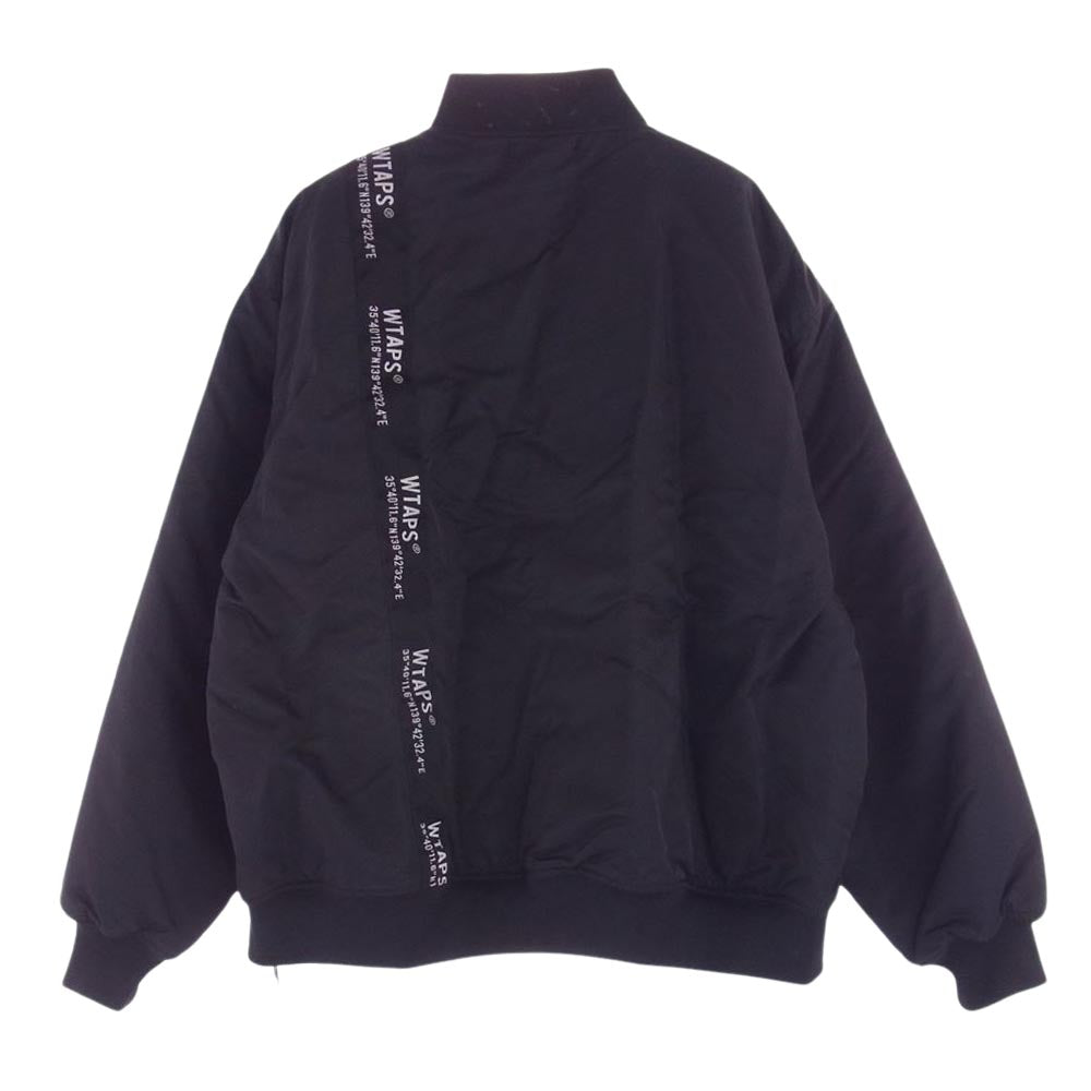 WTAPS ダブルタップス 22AW 222TQDT-JKM01 NYLON TWILL TEAM JACKET ナイロン ツイル チーム ジャケット  ブラック系 03【美品】【中古】