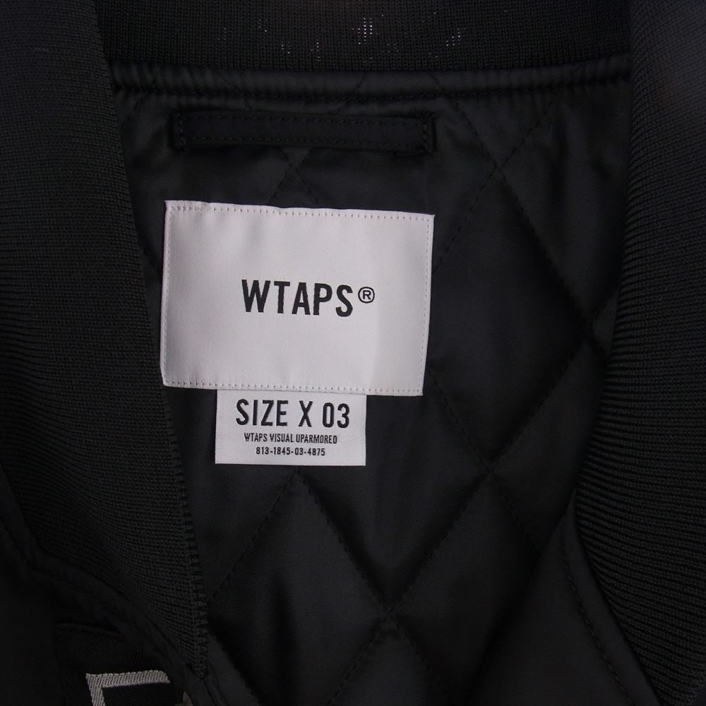 WTAPS ダブルタップス 22AW 222TQDT-JKM01 NYLON TWILL TEAM JACKET ナイロン ツイル チーム ジャケット  ブラック系 03【美品】【中古】