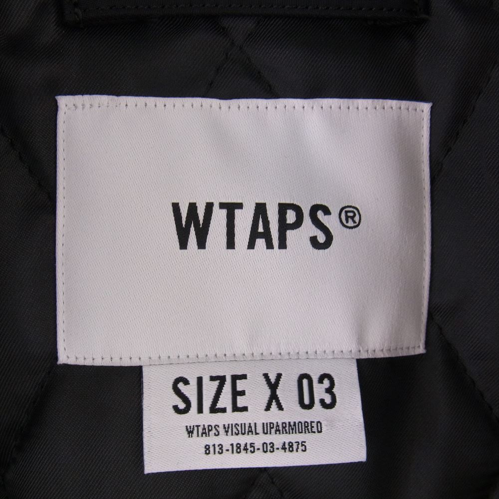 WTAPS ダブルタップス 22AW 222TQDT-JKM01 NYLON TWILL TEAM JACKET ナイロン ツイル チーム ジャケット  ブラック系 03【美品】【中古】