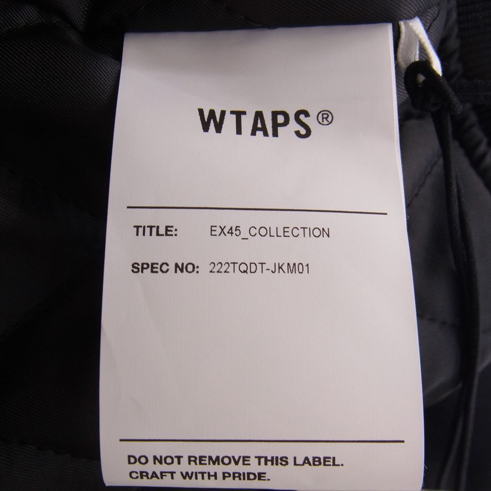 WTAPS ダブルタップス 22AW 222TQDT-JKM01 NYLON TWILL TEAM JACKET ナイロン ツイル チーム ジャケット  ブラック系 03【美品】【中古】