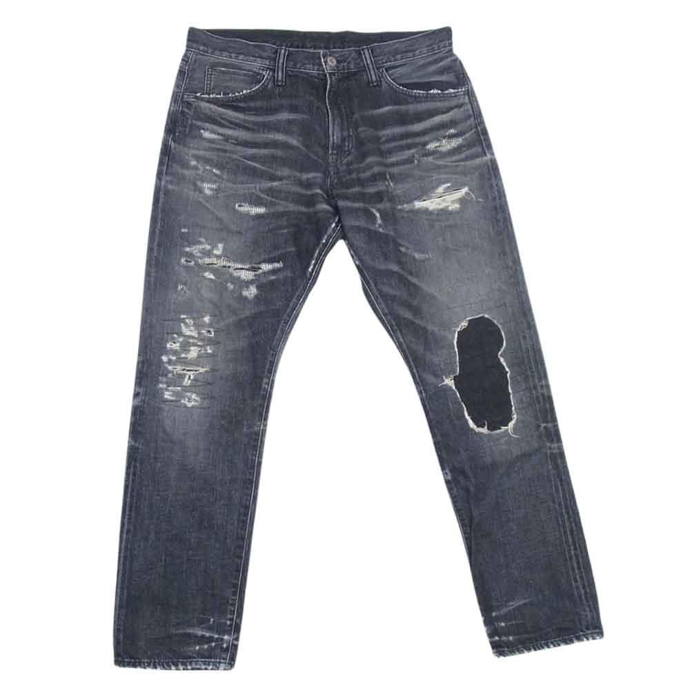 シークエル × Fragment フラグメント Design NO WASH 5PK PANTS デニムパンツ ブラック系 M【中古】