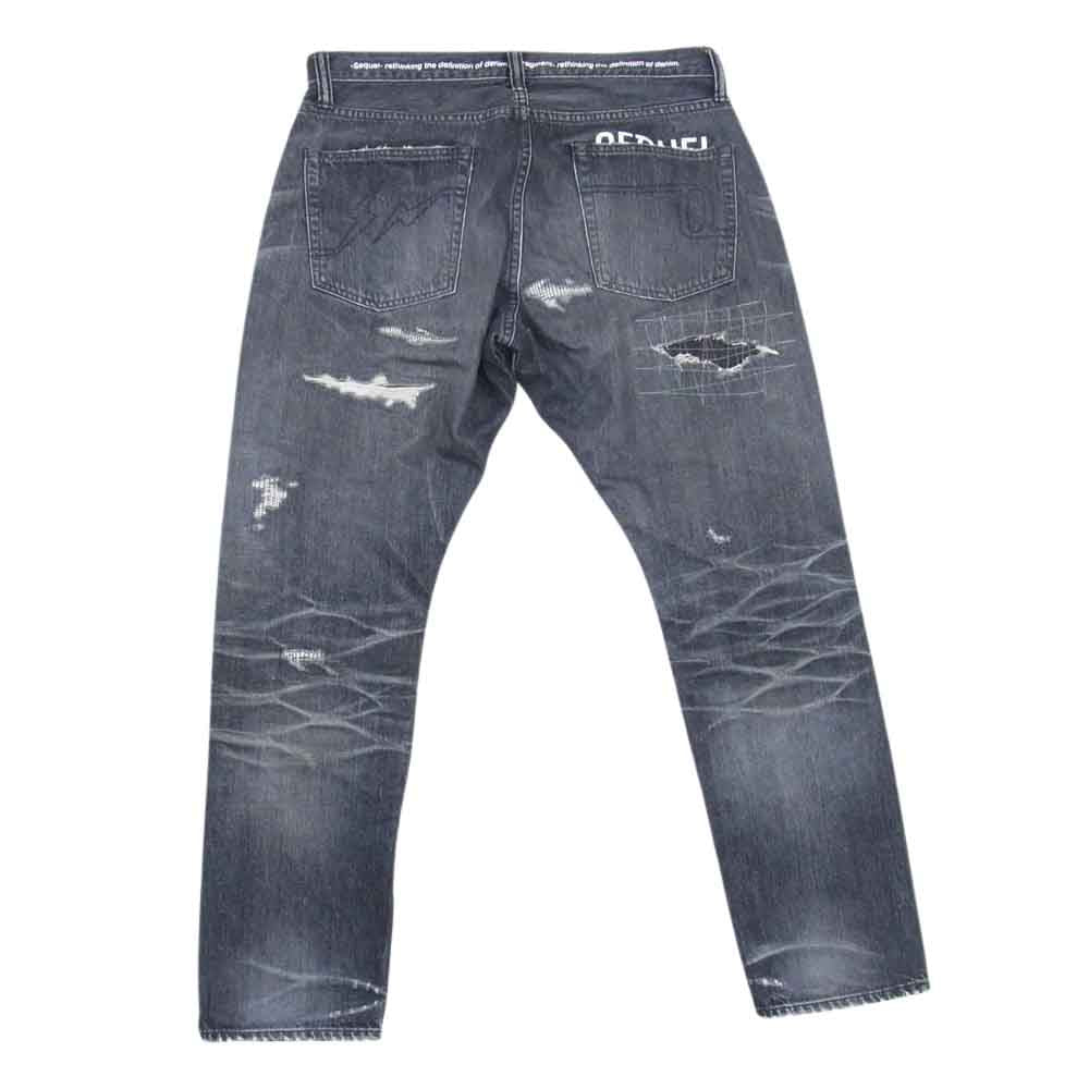 シークエル × Fragment フラグメント Design NO WASH 5PK PANTS デニムパンツ ブラック系 M【中古】