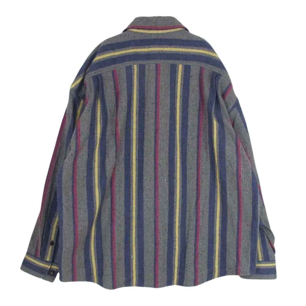 VISVIM ビズビム 0122205011007 LUMBER L/S MAYAN バーティカル ストライプ シャツ ネイビー系 4【美品】【中古】