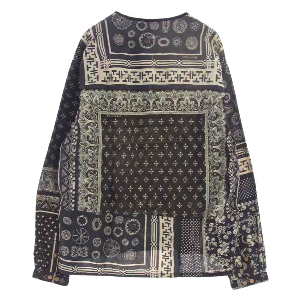 VISVIM ビズビム 0219905011001 TUNIC P.O. BANDANA バンダナ チュニック シャツ ブラック系 ネイビー系 3【美品】【中古】