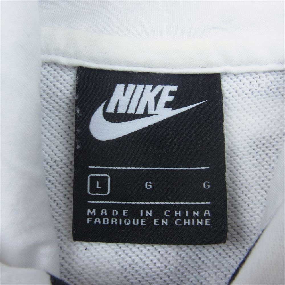 NIKE ナイキ DD1122-010 総柄 スウェット パーカー プルオーバー ホワイト系 L【中古】