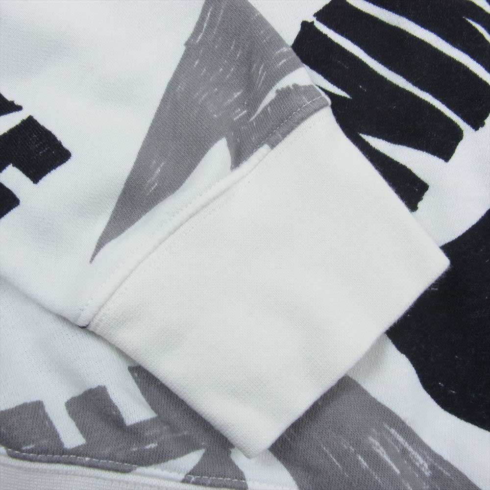 NIKE ナイキ DD1122-010 総柄 スウェット パーカー プルオーバー ホワイト系 L【中古】