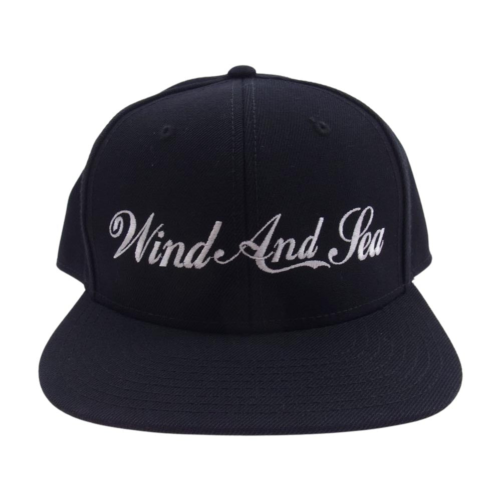 WIND AND SEA ウィンダンシー WDS-AC-160 SNAP BACK ロゴ スナップ キャップ ブラック系【美品】【中古】