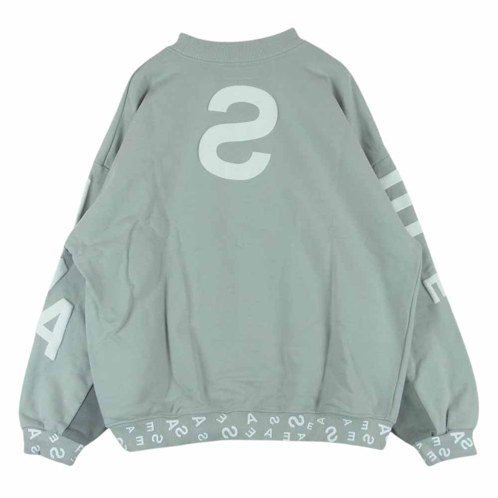 WIND AND SEA ウィンダンシー WDS-21S-TPS-07 AAAEEESSS Crew Neck Sロゴ クルーネック ロゴ スウェット 中国製 グレー系 S【中古】