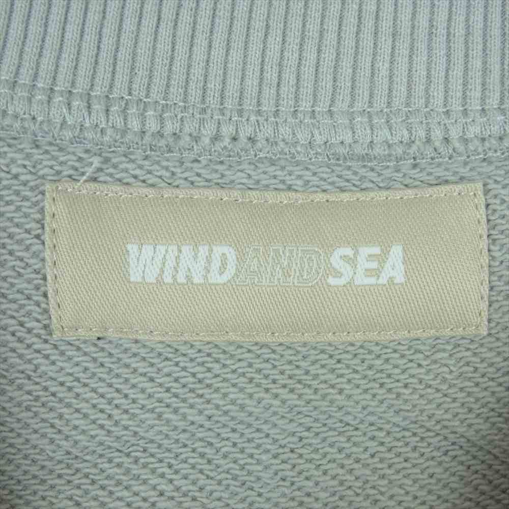 WIND AND SEA ウィンダンシー WDS-21S-TPS-07 AAAEEESSS Crew Neck Sロゴ クルーネック ロゴ スウェット 中国製 グレー系 S【中古】