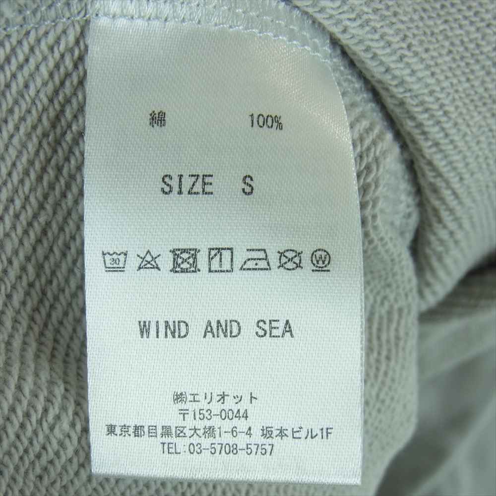 WIND AND SEA ウィンダンシー WDS-21S-TPS-07 AAAEEESSS Crew Neck Sロゴ クルーネック ロゴ スウェット 中国製 グレー系 S【中古】