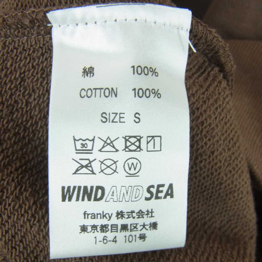 WIND AND SEA ウィンダンシー YOU AND SEA ロゴ プリント スウェット トレーナー コットン ミャンマー製 ブラウン系 S【中古】