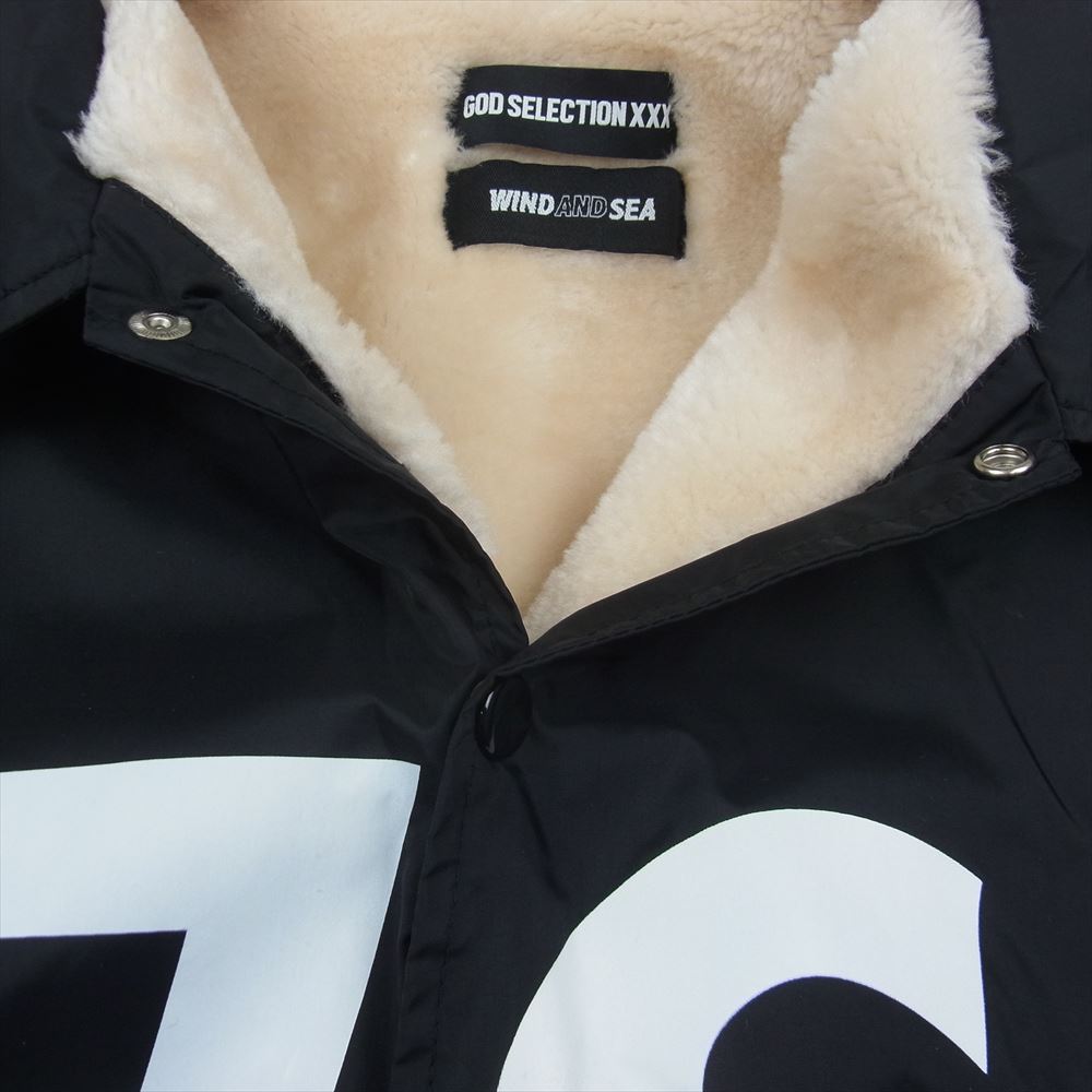 WIND AND SEA ウィンダンシー 21AW GX-A21-WSJK-1 × GOD SELECTIONXXX ゴッドセレクション ゴッド セレクション ボア コーチ ジャケット ブラック系【中古】