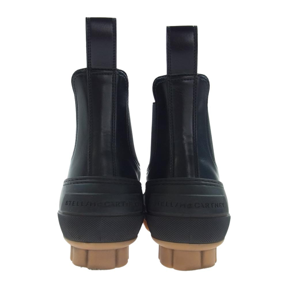 Stella McCartney ステラマッカートニー Duck City faux-leather Chelsea boots ハンティングブーツ サイドゴアブーツ ブラック系 37【中古】