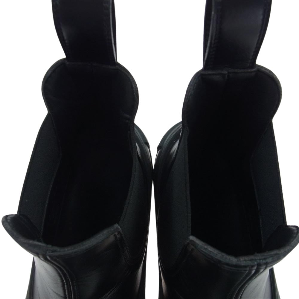 Stella McCartney ステラマッカートニー Duck City faux-leather Chelsea boots ハンティングブーツ サイドゴアブーツ ブラック系 37【中古】