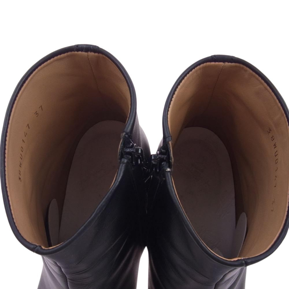 MAISON MARGIELA メゾンマルジェラ 38WU0147 Tabi タビ 足袋 スクエアヒール ショートブーツ ブラック系 37【中古】