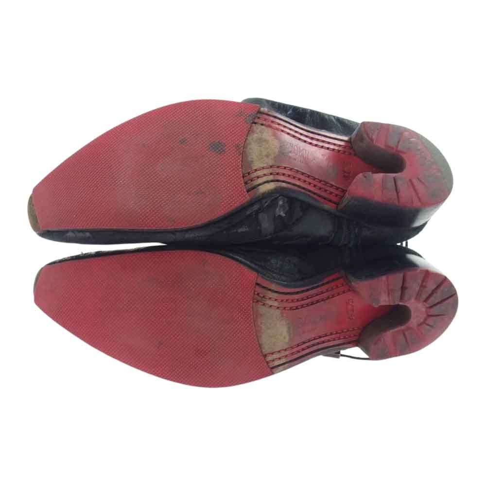 ヒロムタカハラ Deer skin Long Boots サイドジップ ディアスキン ロング ブーツ ブラック系 41.5インチ【中古】