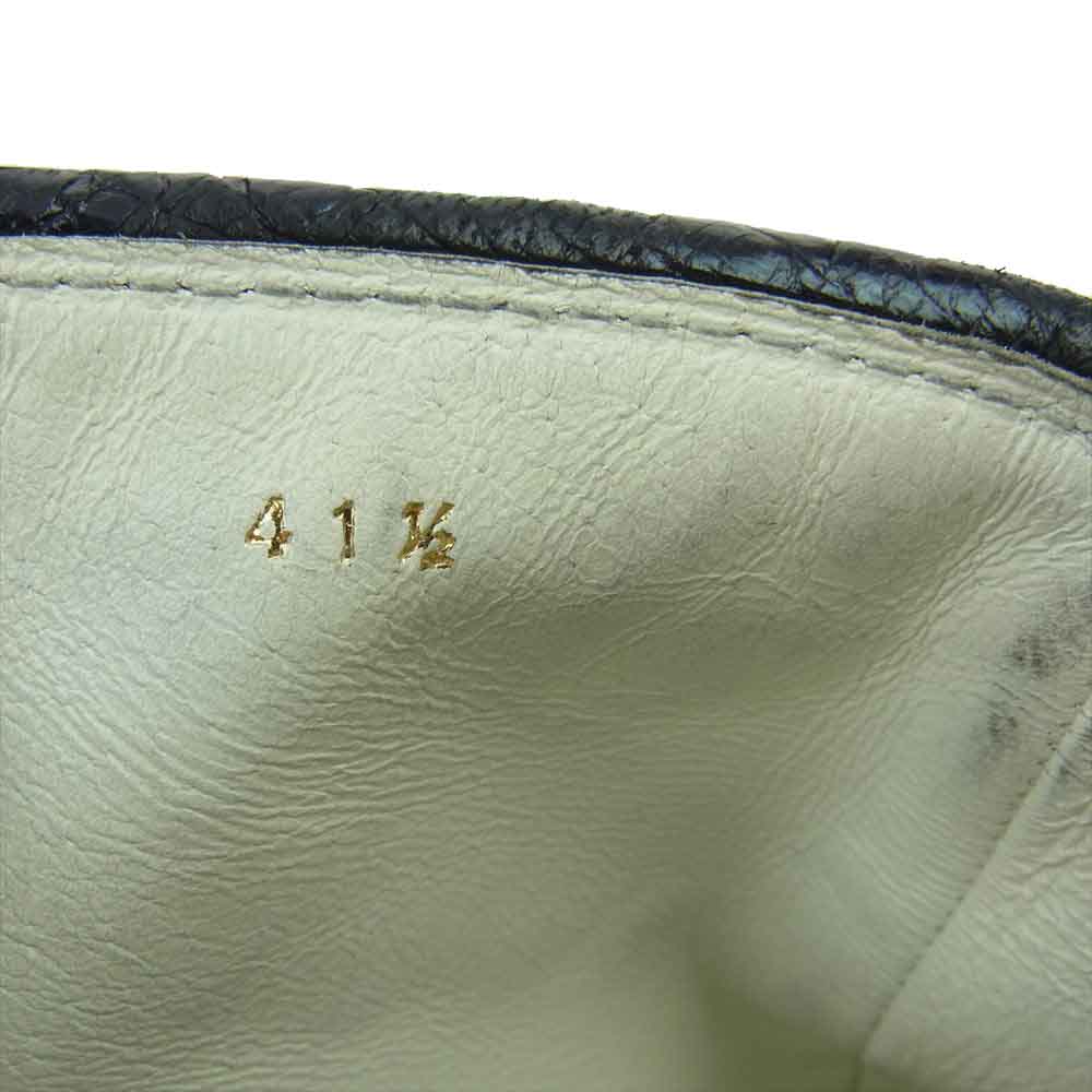 ヒロムタカハラ Deer skin Long Boots サイドジップ ディアスキン ロング ブーツ ブラック系 41.5インチ【中古】