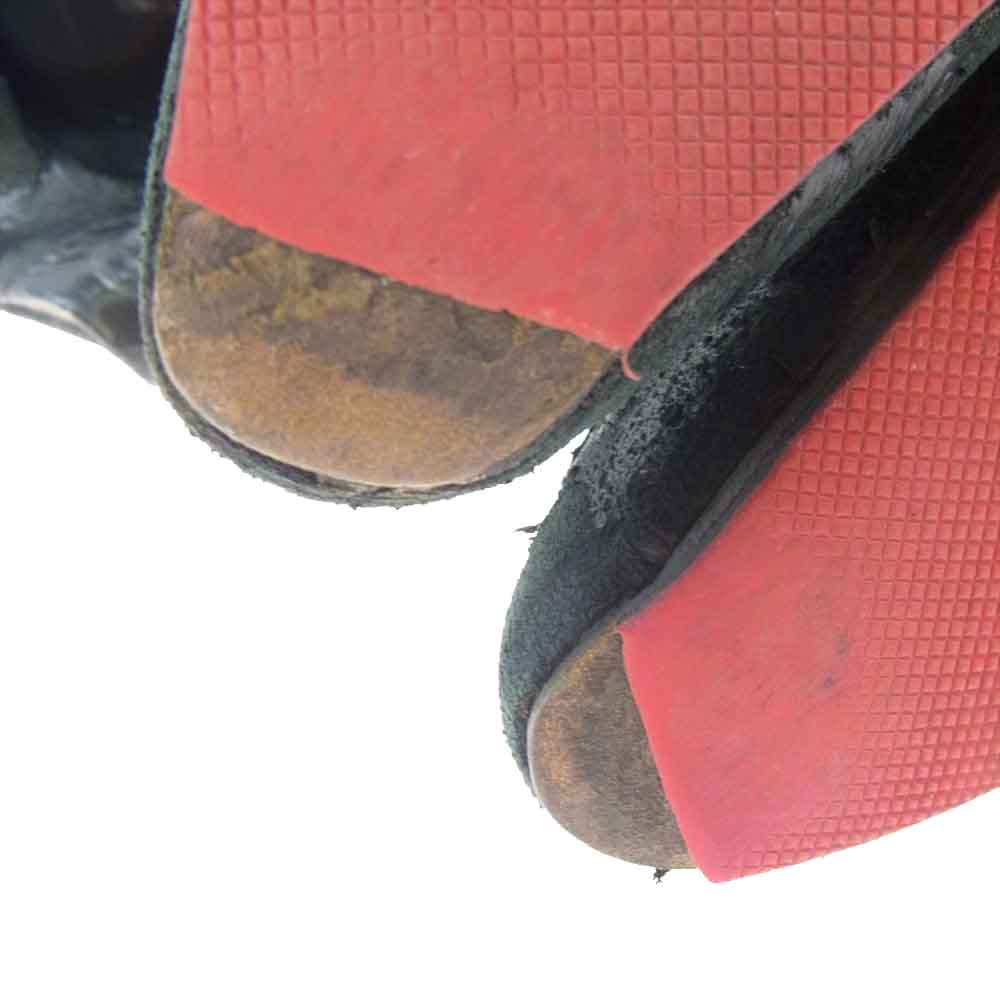 ヒロムタカハラ Deer skin Long Boots サイドジップ ディアスキン ロング ブーツ ブラック系 41.5インチ【中古】