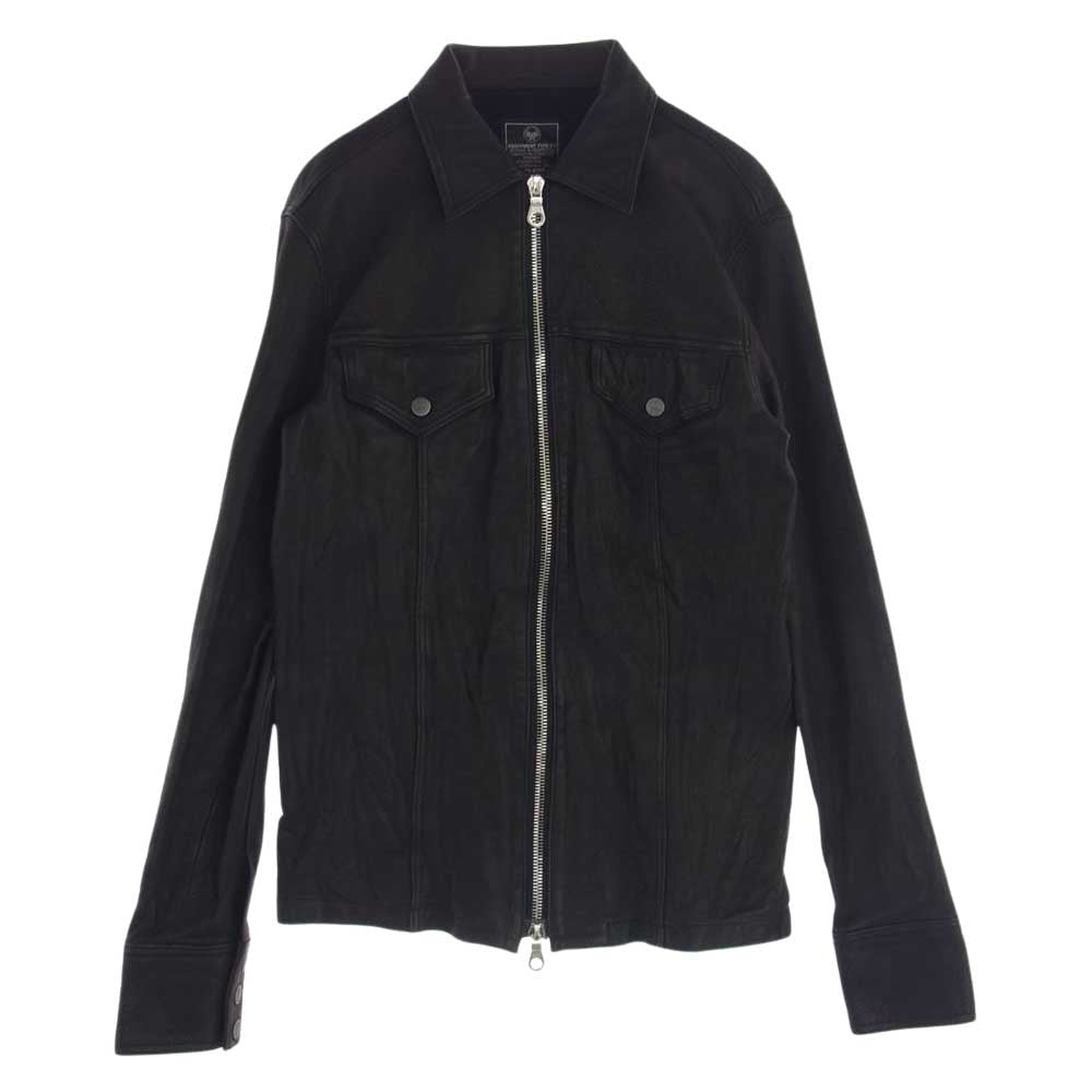 BACKBONE バックボーン BB08SS-LB01 TYPE A-1 ディアスキン レザー ジャケット ブラック系 L【中古】