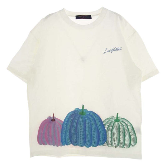 LOUIS VUITTON ルイ・ヴィトン 23SS 1AB74X × 草間彌生 Pumpkins Printed T-Shirt Blanc パンプキンプリンテッド Tシャツ ブロン 半袖  オフホワイト系 XL【中古】