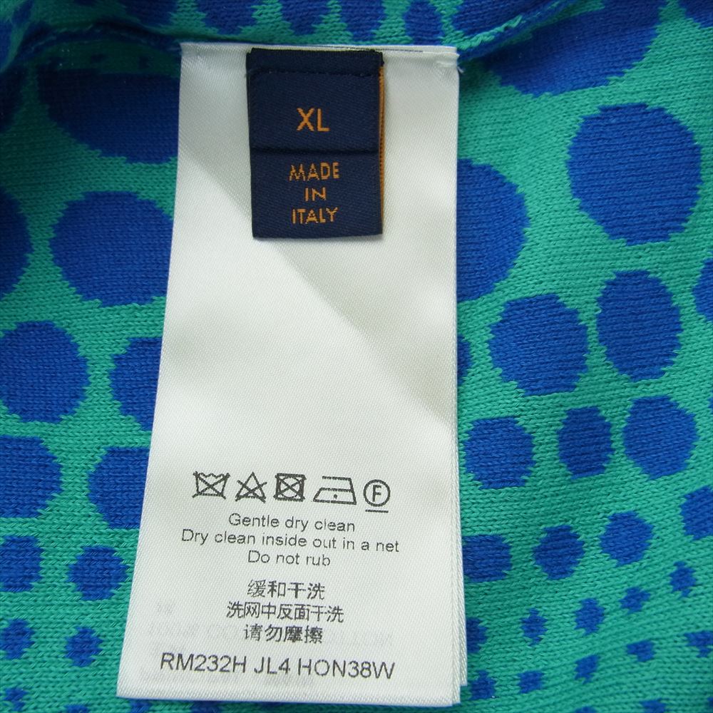 LOUIS VUITTON ルイ・ヴィトン 23SS 1AB6PA × YK 草間彌生  オールオーバー パンプキン クルーネック ニット 半袖  ブルー系 XL【中古】