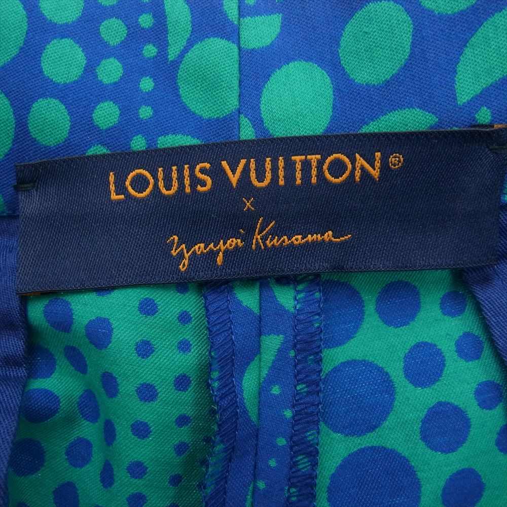 LOUIS VUITTON ルイ・ヴィトン 23SS 1AB6WB × YK 草間彌生 オールオーバー パンプキン カーゴ ショーツ ブルー系 XL【中古】