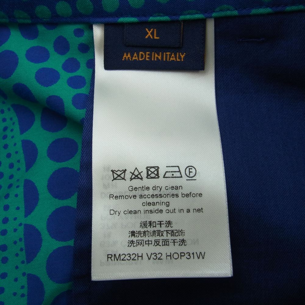LOUIS VUITTON ルイ・ヴィトン 23SS 1AB6WB × YK 草間彌生 オールオーバー パンプキン カーゴ ショーツ ブルー系 XL【中古】