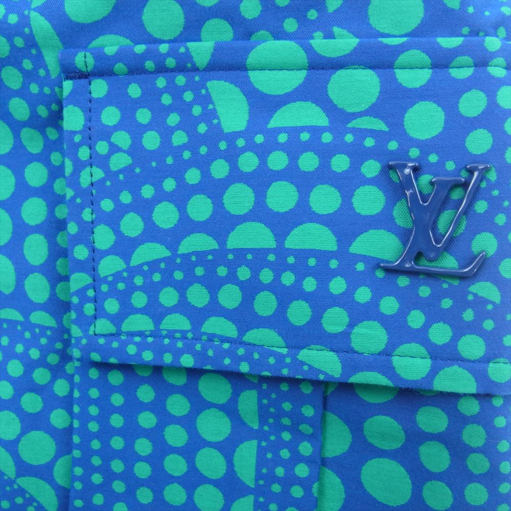 LOUIS VUITTON ルイ・ヴィトン 23SS 1AB6WB × YK 草間彌生 オールオーバー パンプキン カーゴ ショーツ ブルー系 XL【中古】