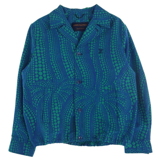 LOUIS VUITTON ルイ・ヴィトン 23SS 1AB8HS × YK 草間彌生 オールオーバー パンプキン ブルゾン ブルー系 52【美品】【中古】